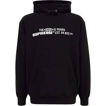 Supreme The World Is Yours Printed Hoodie Zwart | BE128SO