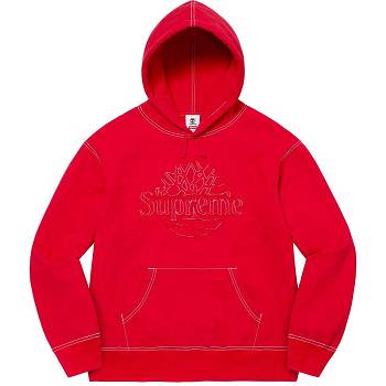 Supreme Timberland® Met Capuchon Sweatshirts Rood | BE291LH