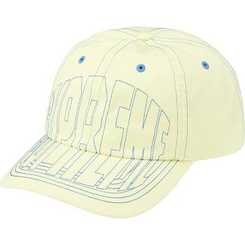 Supreme Visor Stitch 6-Panel Hoeden Geel | BE463OR